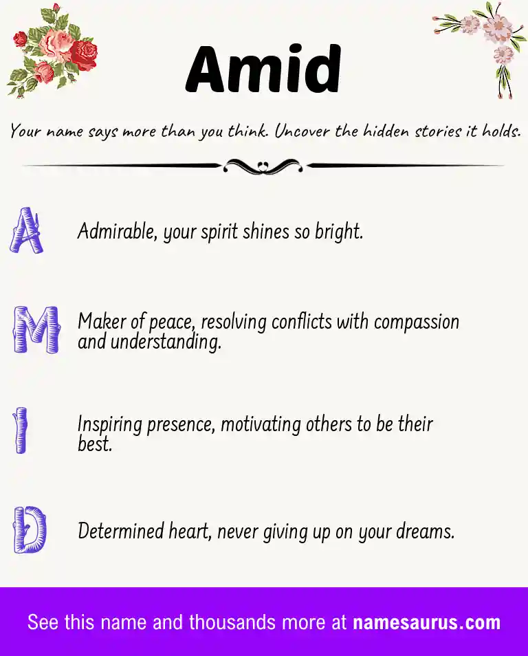 Acrostic poem about Amid.