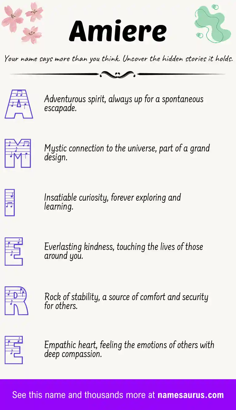 Acrostic poem about Amiere.