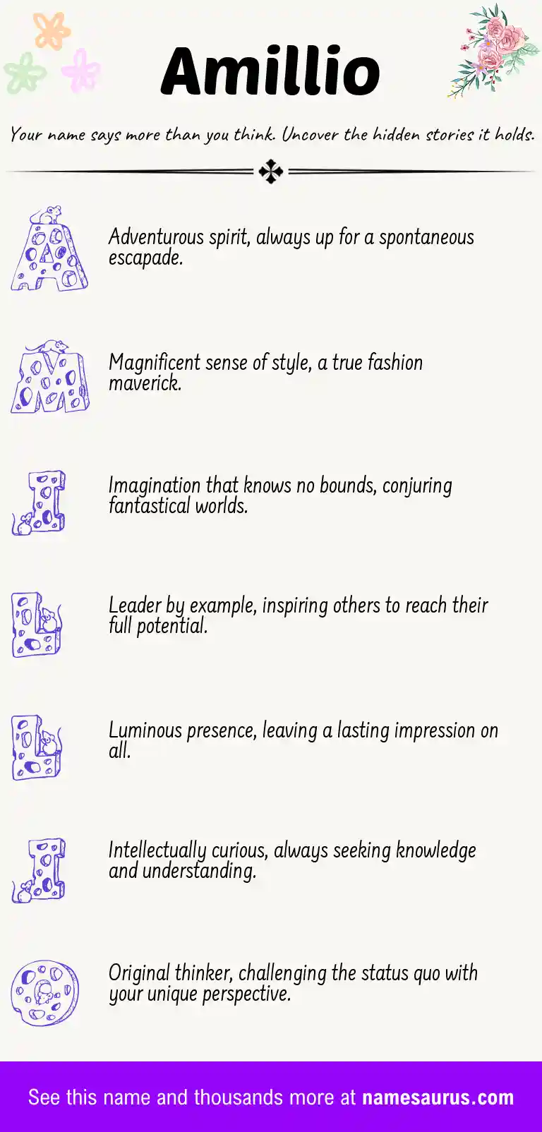 Acrostic poem about Amillio.