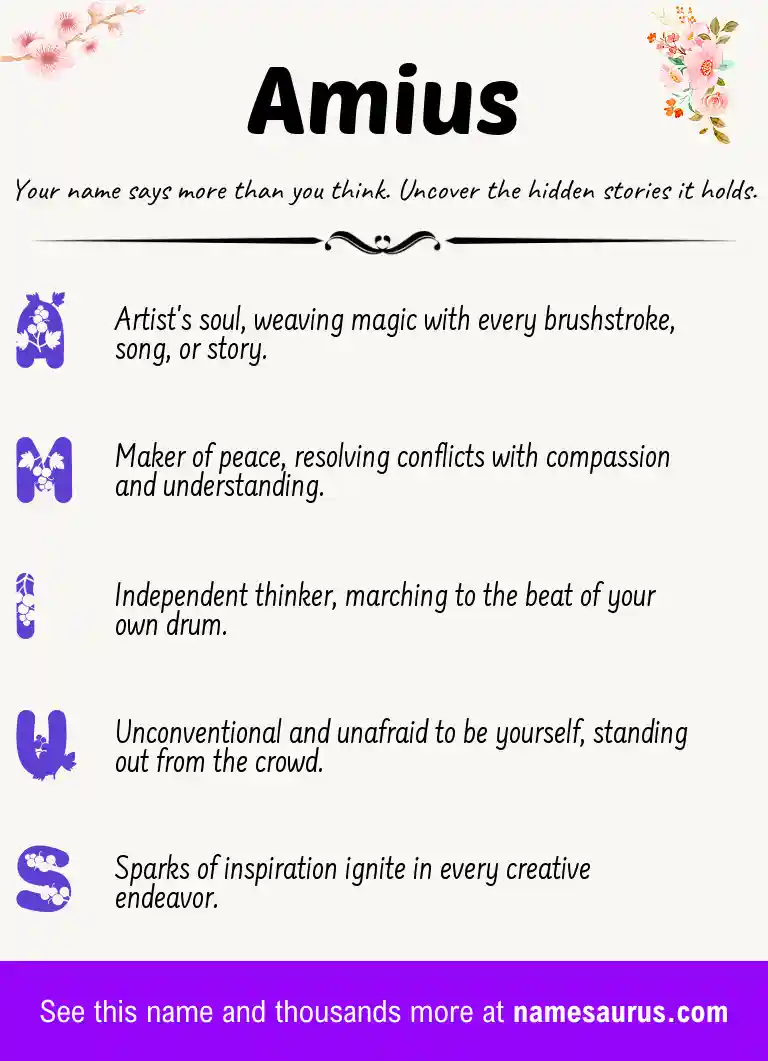 Acrostic poem about Amius.