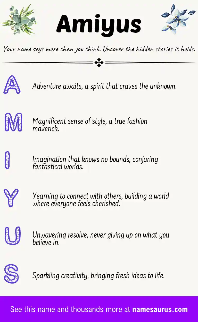 Acrostic poem about Amiyus.
