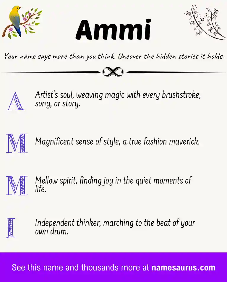 Acrostic poem about Ammi.