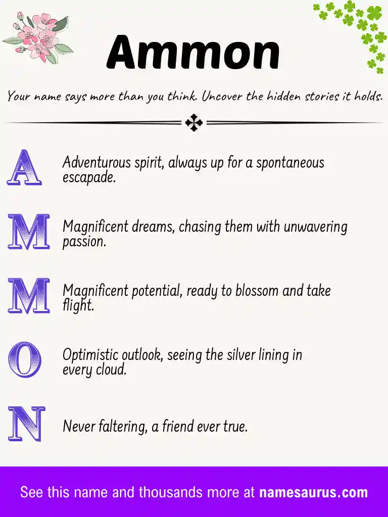 Acrostic poem about Ammon.