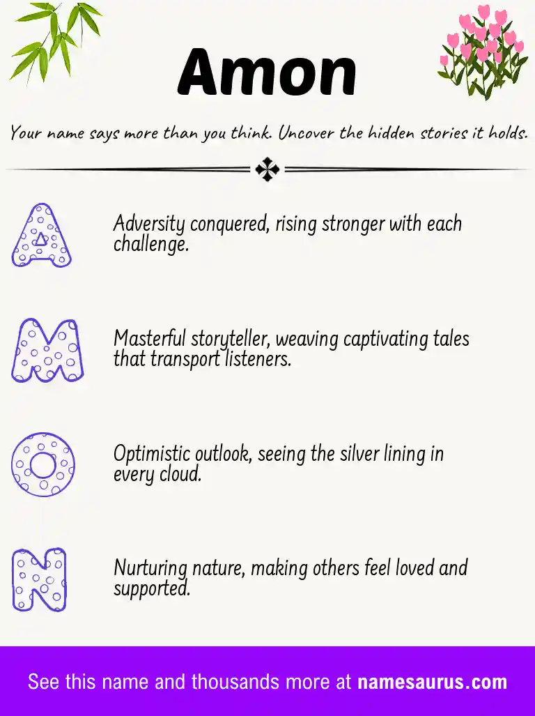 Acrostic poem about Amon.