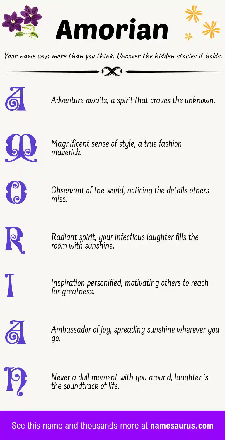 Acrostic poem about Amorian.