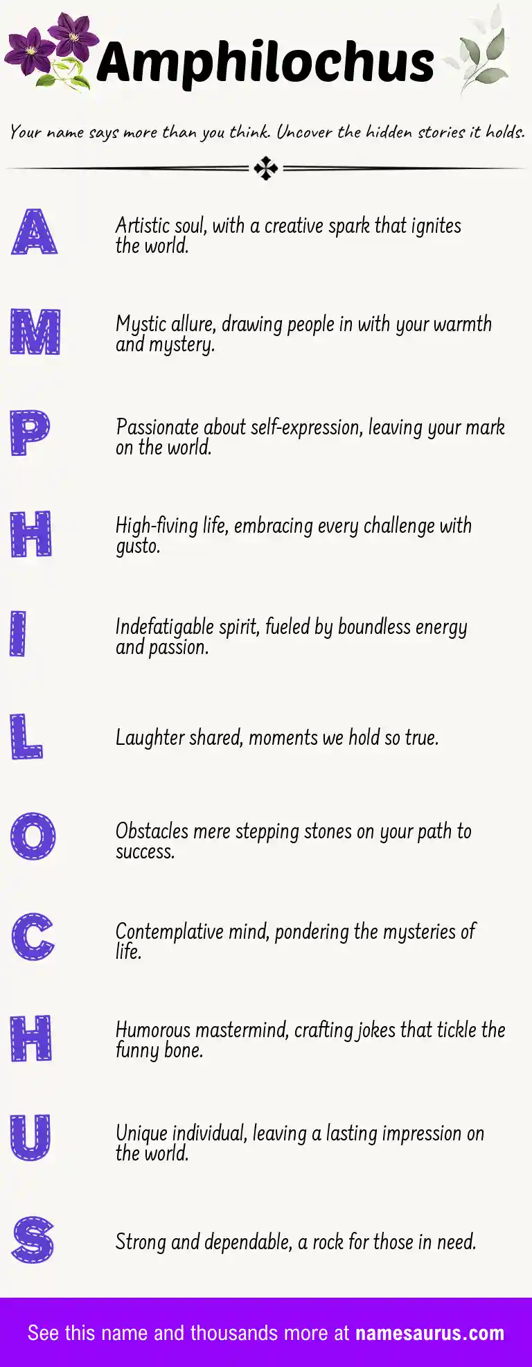 Acrostic poem about Amphilochus.