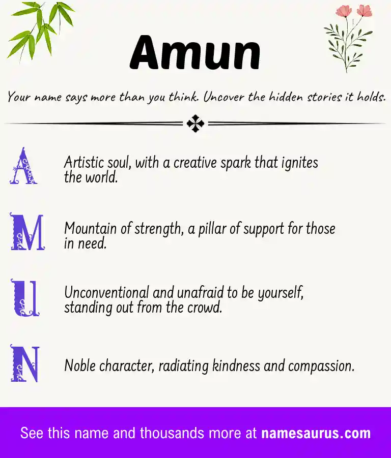 Acrostic poem about Amun.