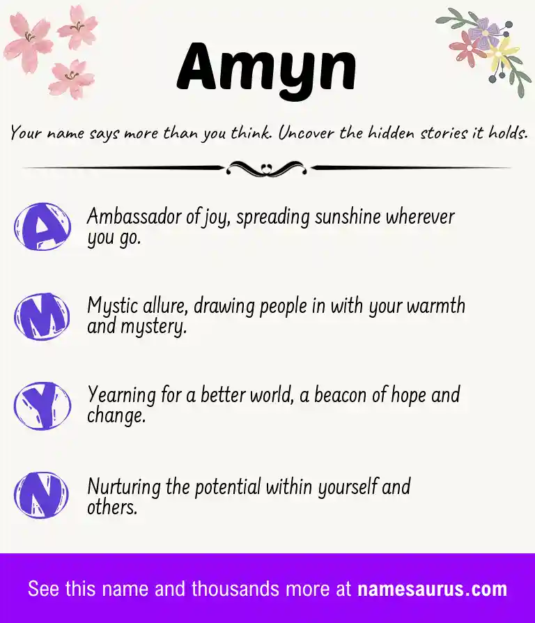 Acrostic poem about Amyn.