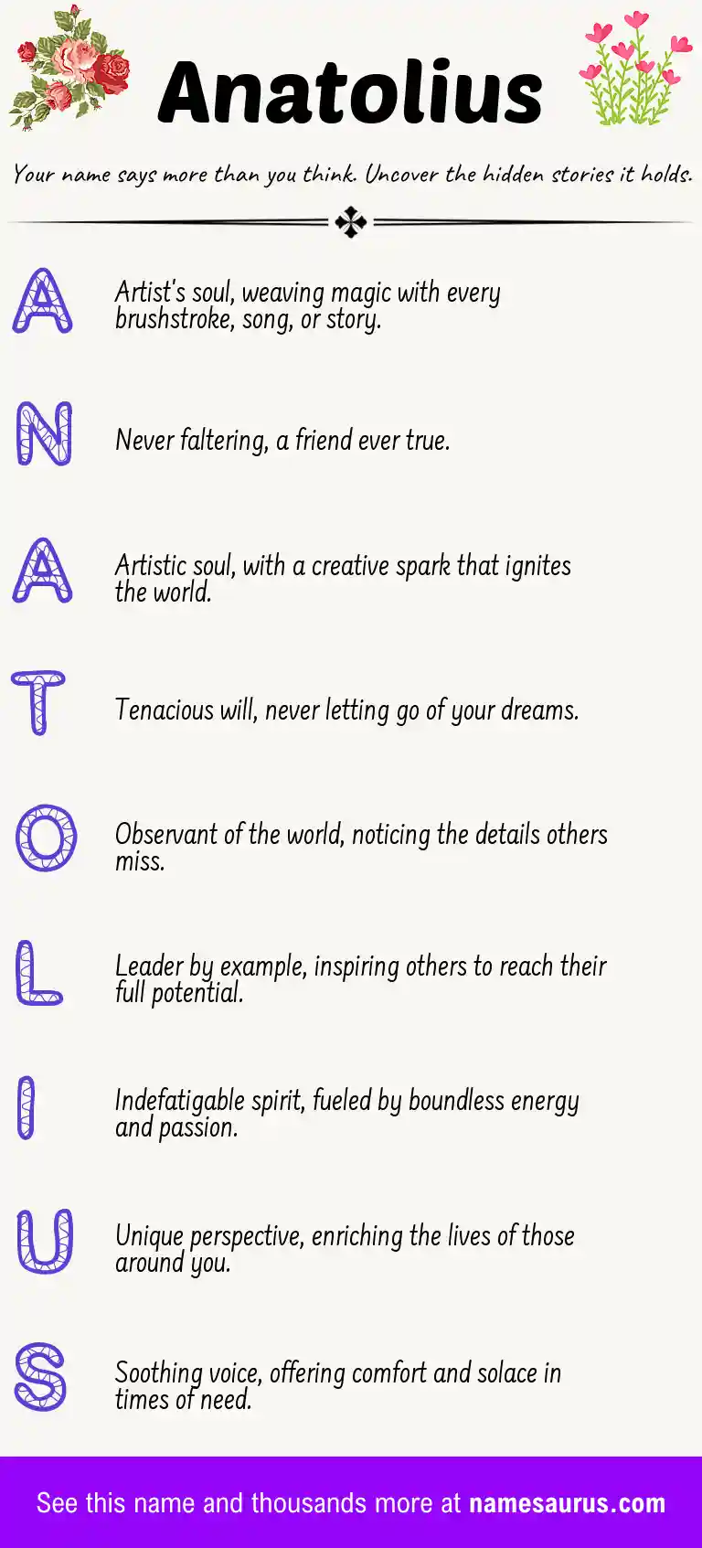 Acrostic poem about Anatolius.