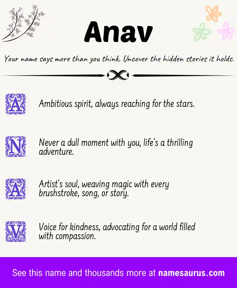 Acrostic poem about Anav.