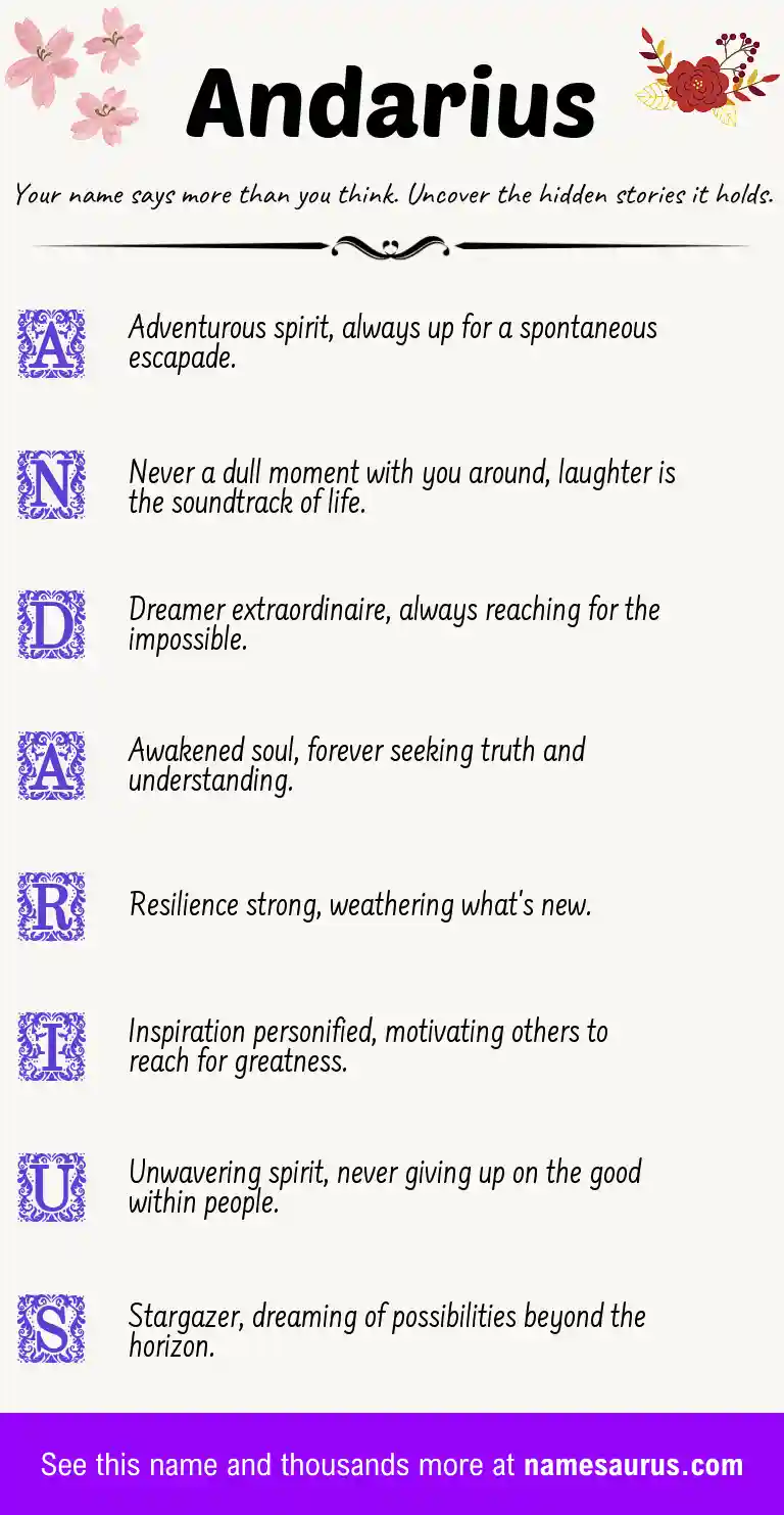 Acrostic poem about Andarius.