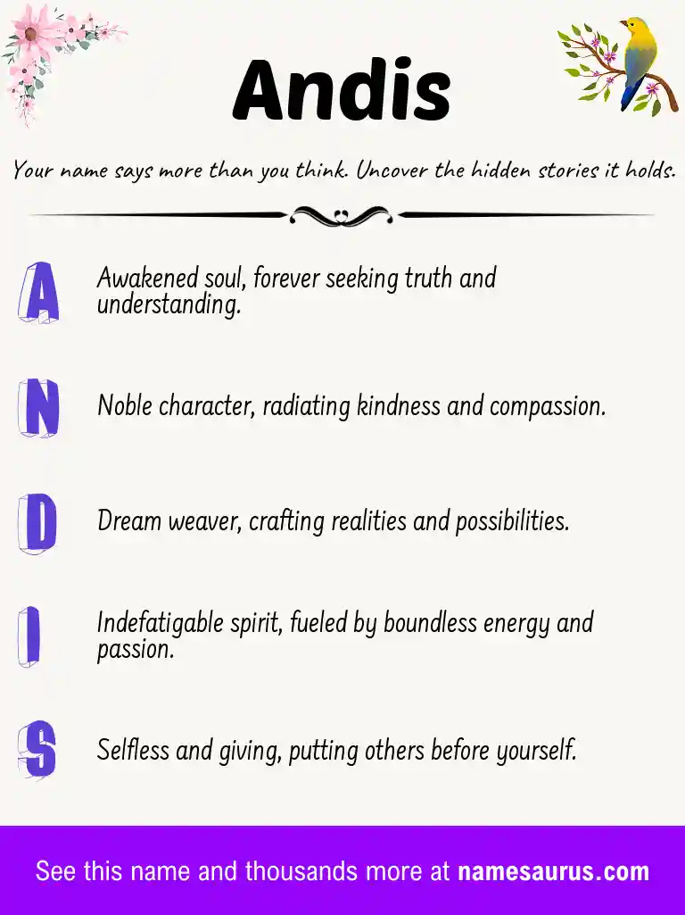 Acrostic poem about Andis.