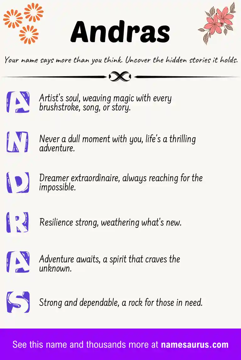 Acrostic poem about Andras.
