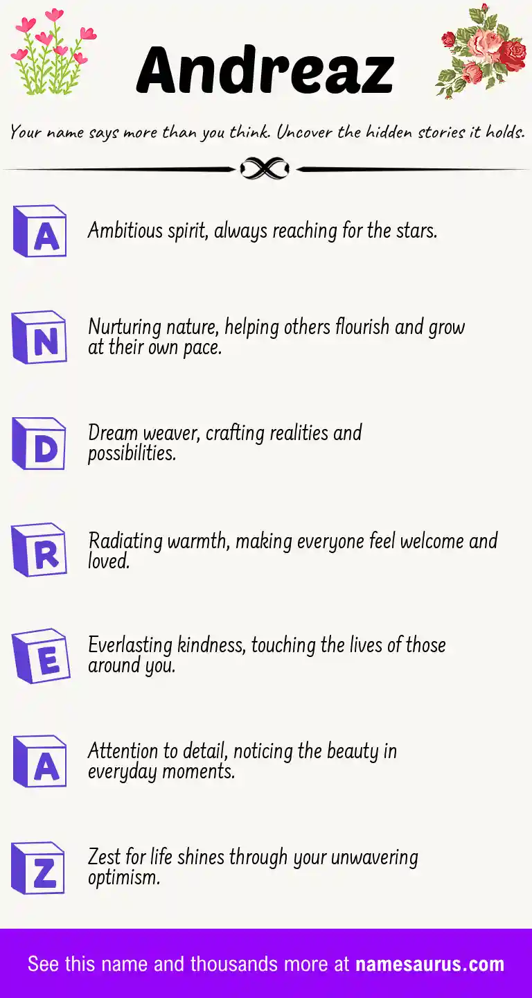 Acrostic poem about Andreaz.