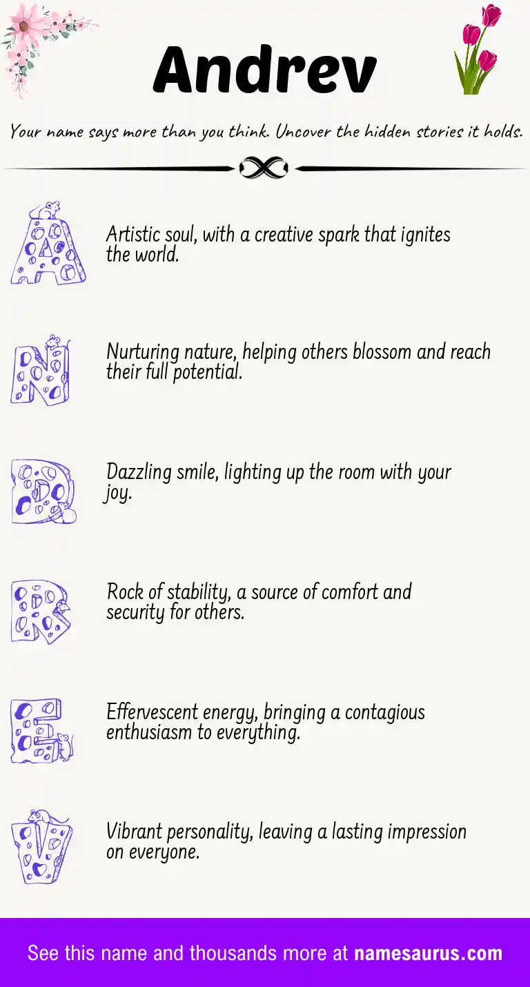 Acrostic poem about Andrev.