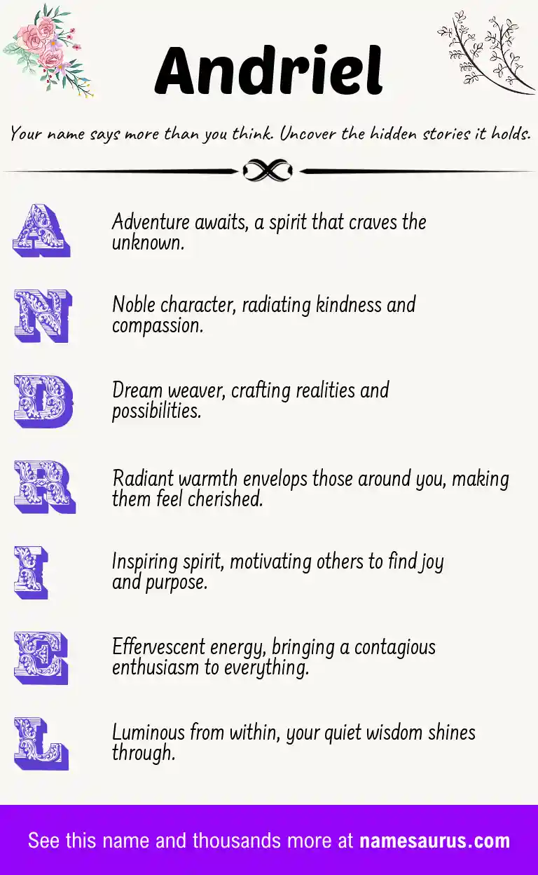 Acrostic poem about Andriel.