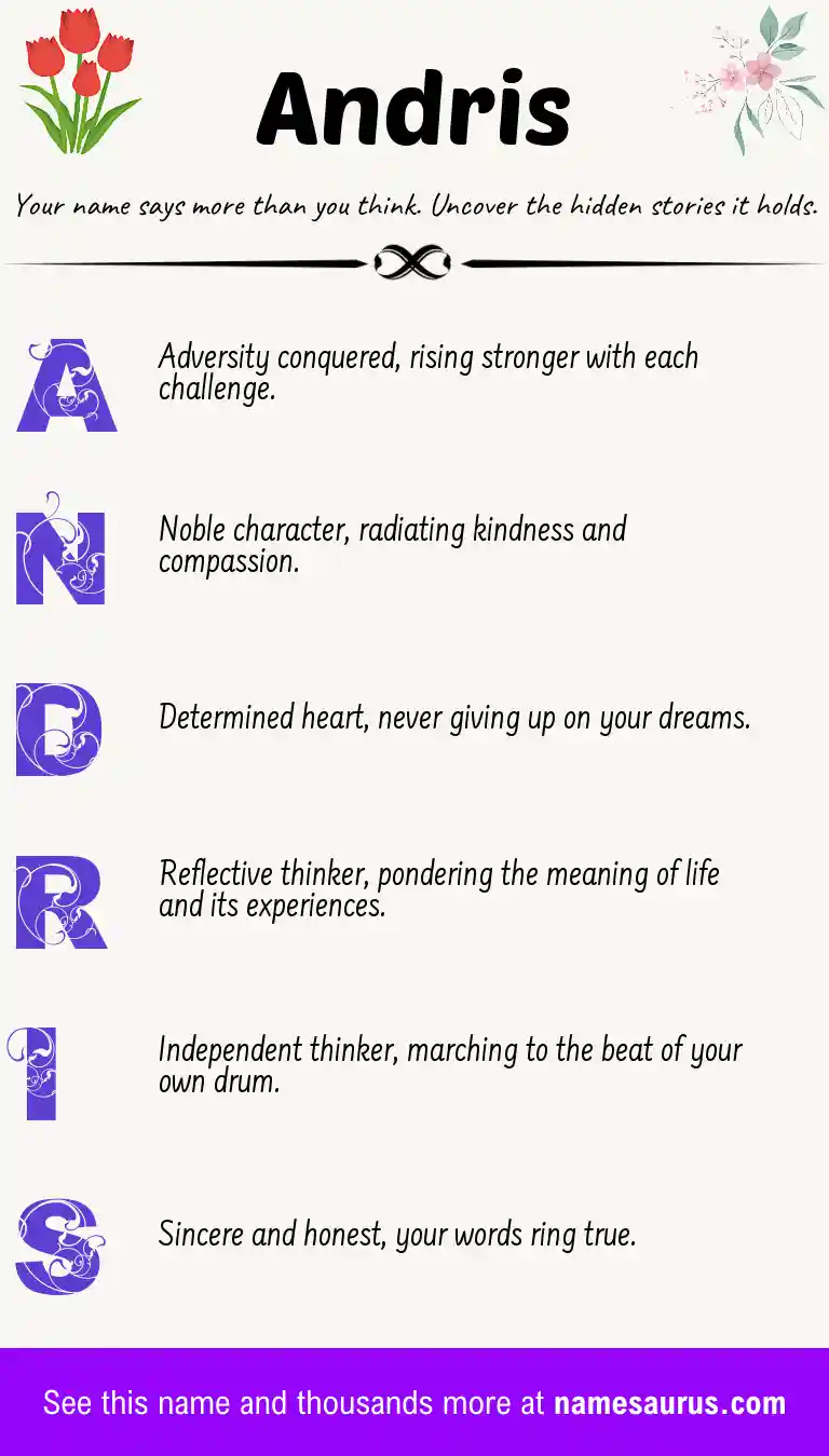 Acrostic poem about Andris.
