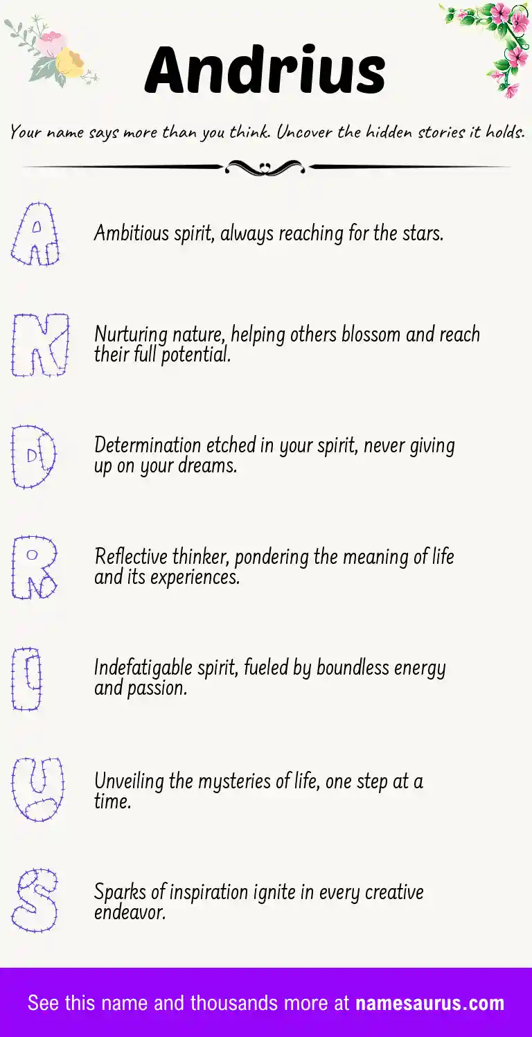 Acrostic poem about Andrius.