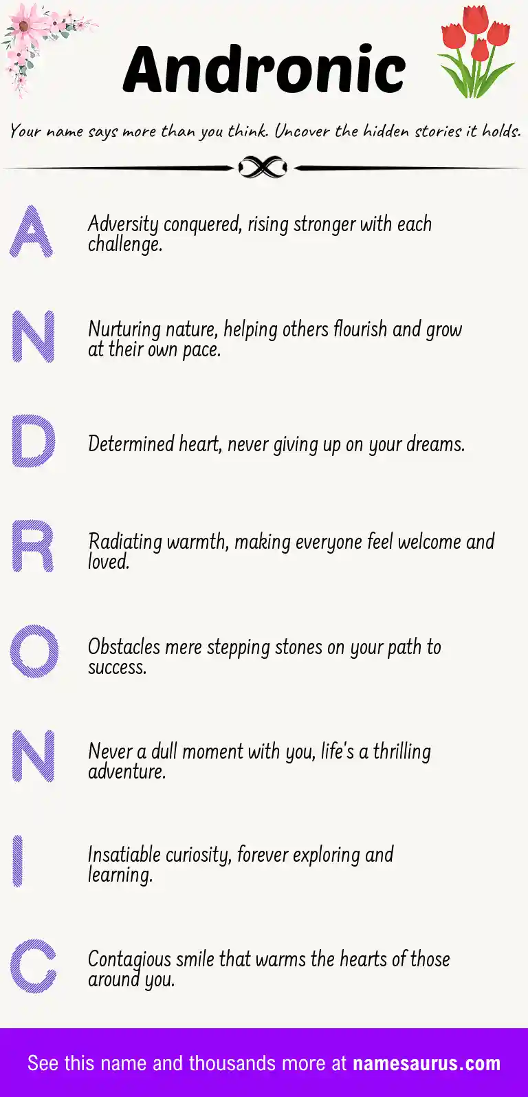 Acrostic poem about Andronic.