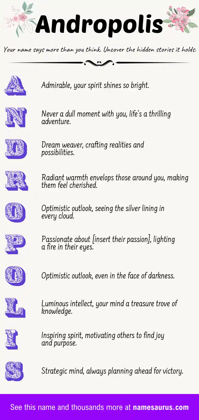Acrostic poem about Andropolis.