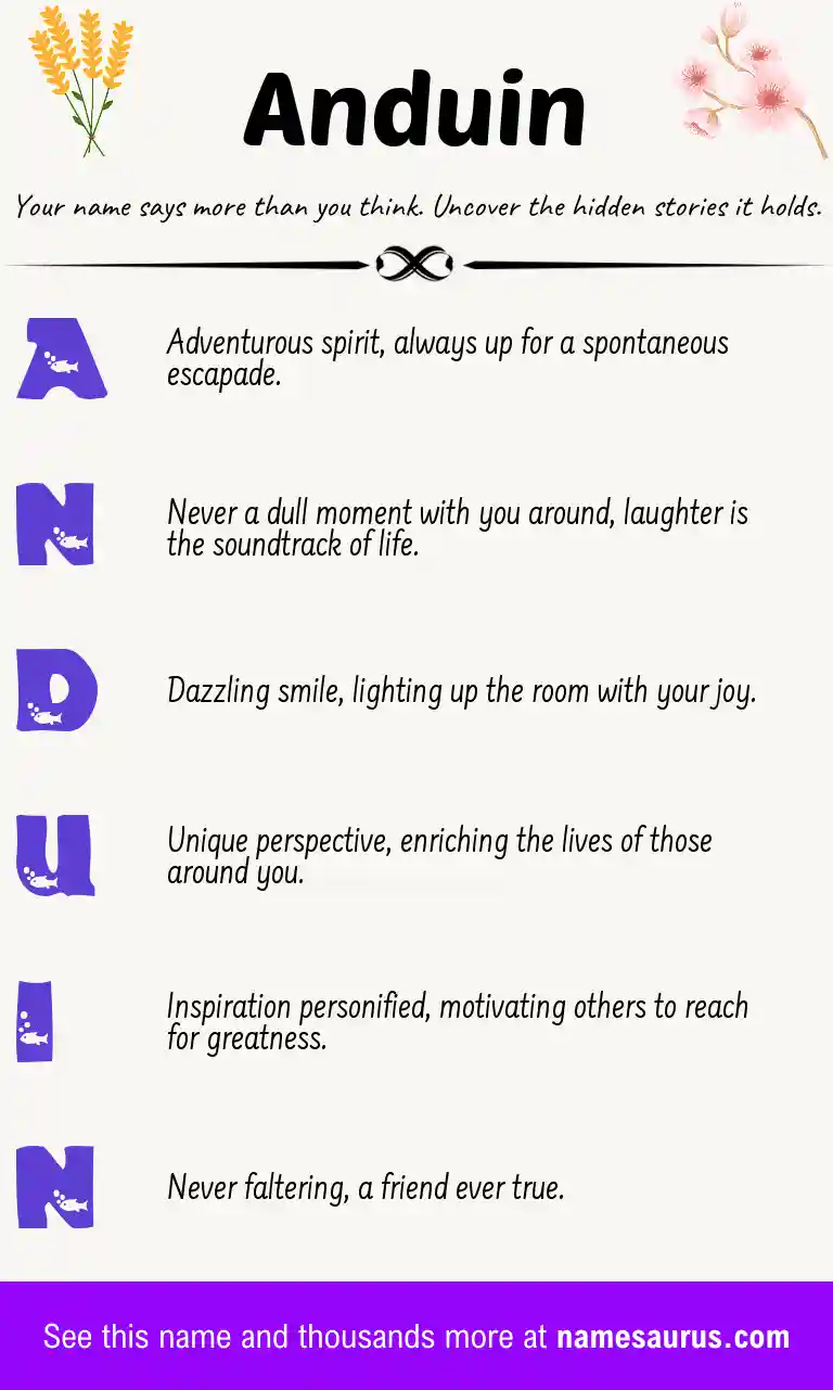 Acrostic poem about Anduin.