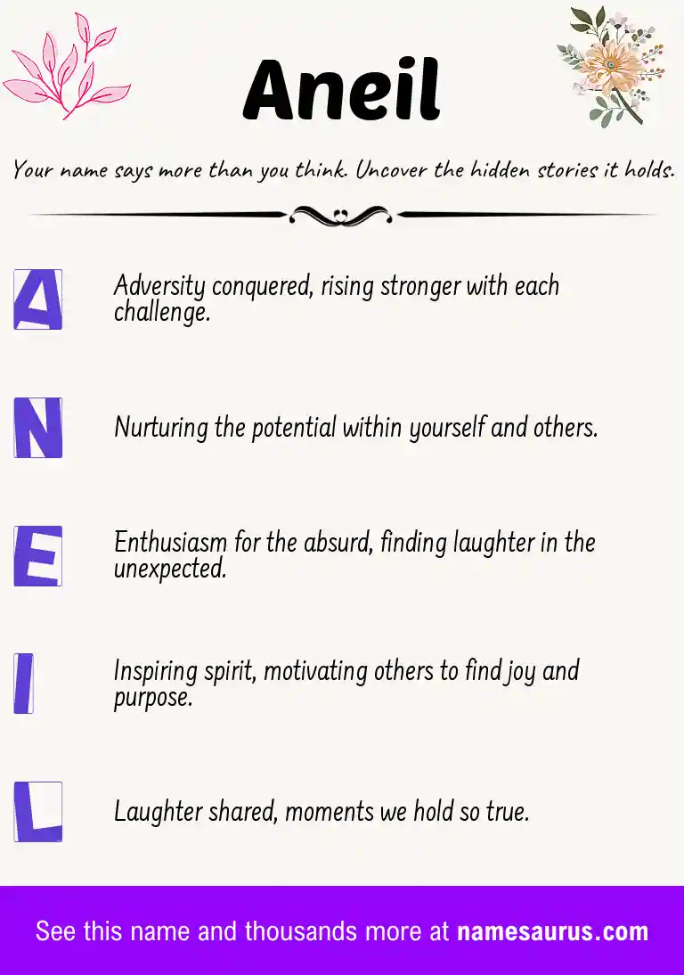 Acrostic poem about Aneil.