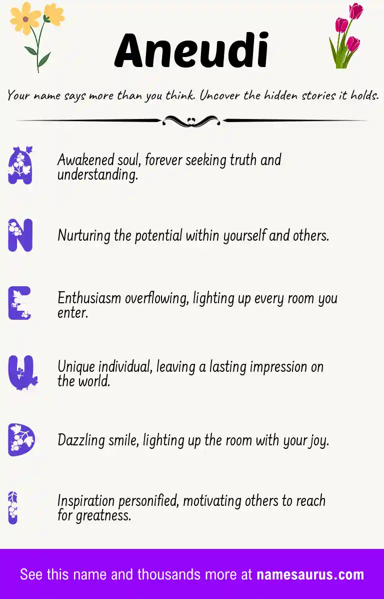 Acrostic poem about Aneudi.
