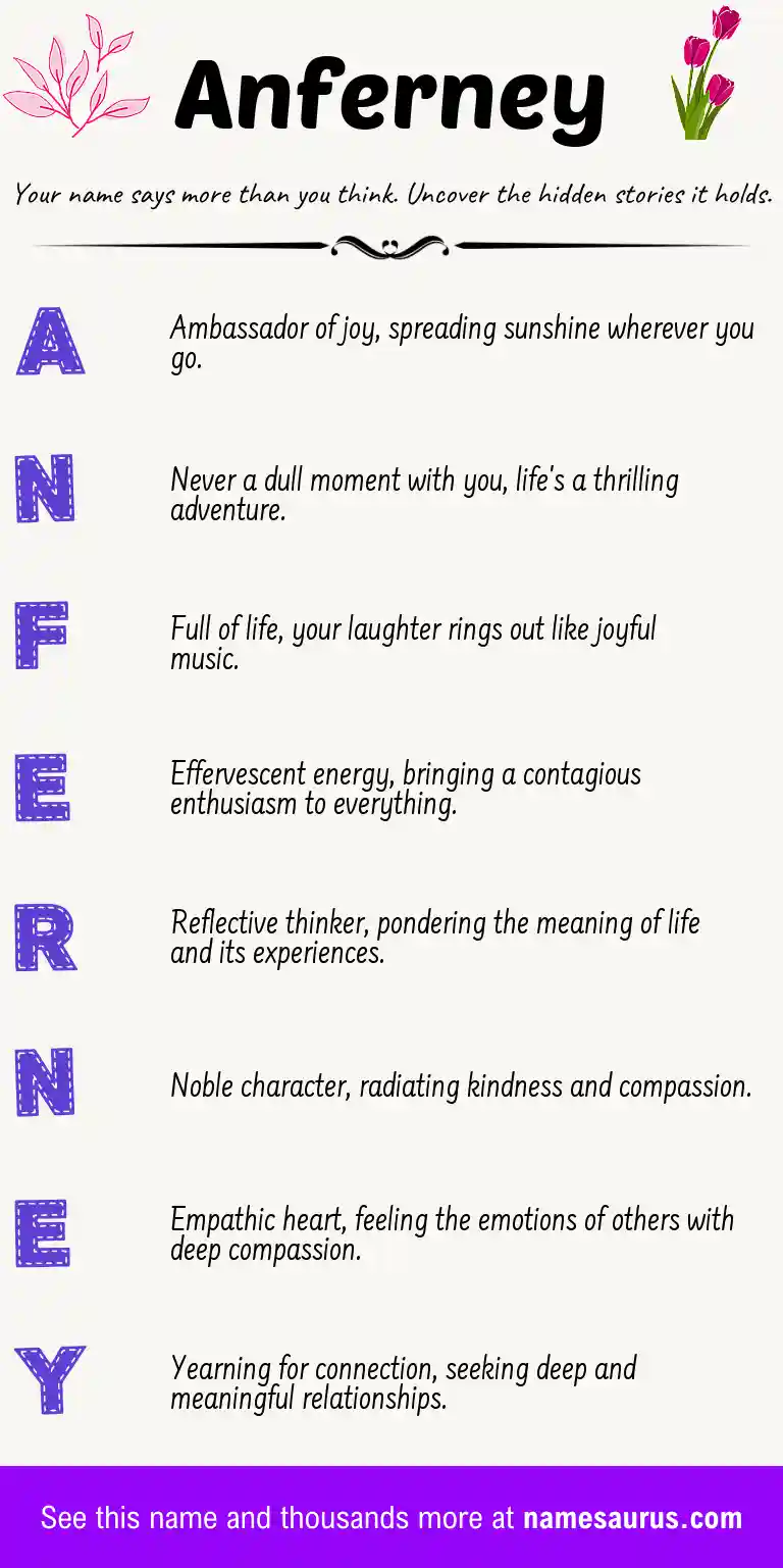 Acrostic poem about Anferney.