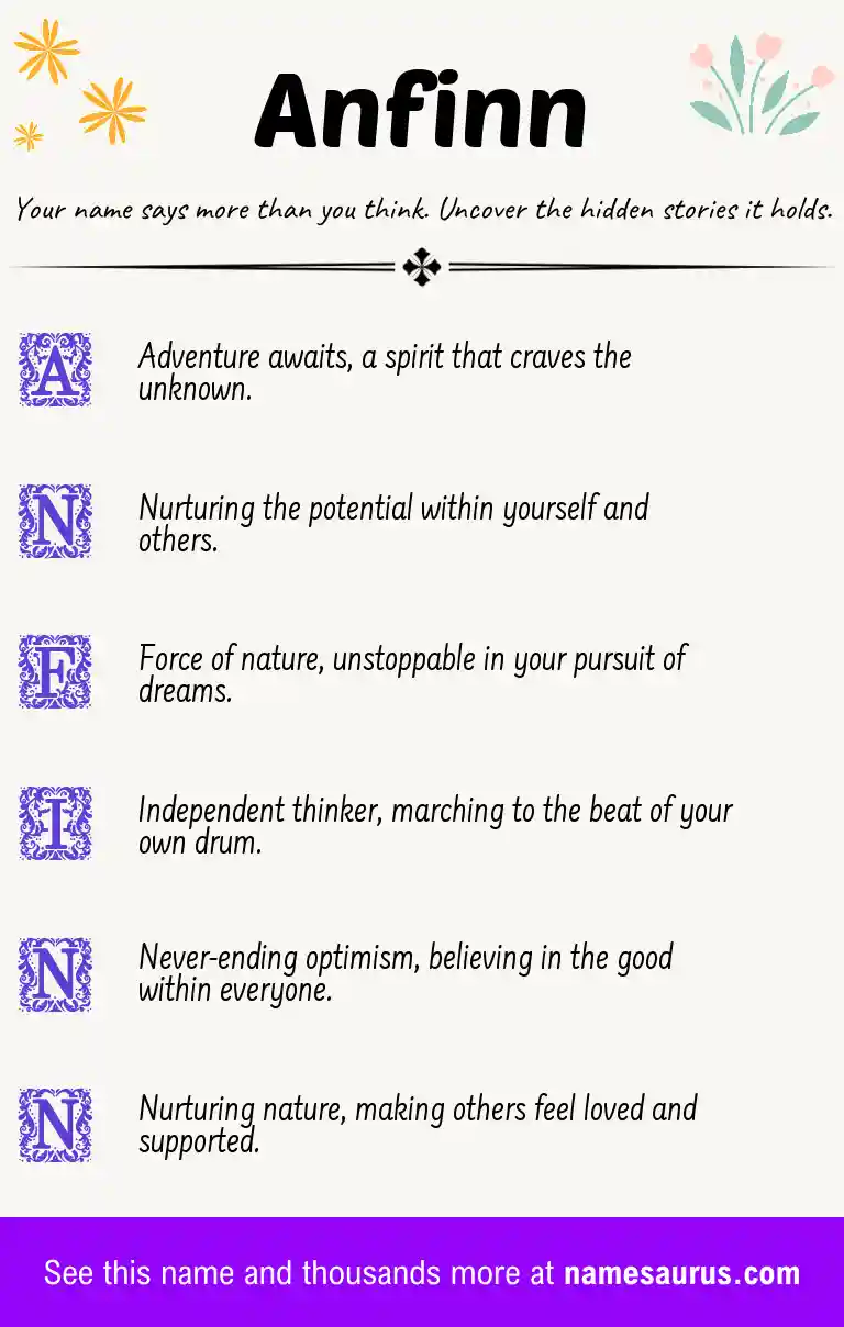 Acrostic poem about Anfinn.