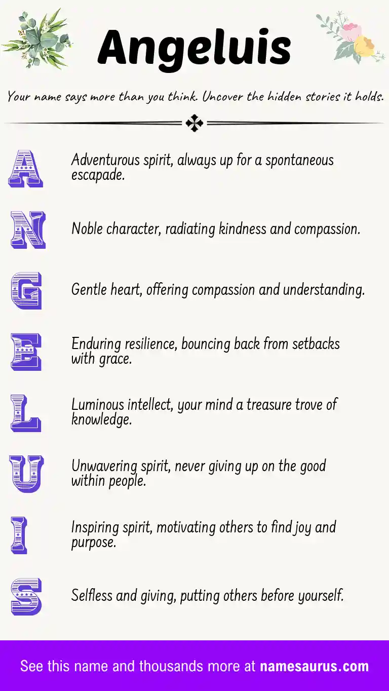 Acrostic poem about Angeluis.