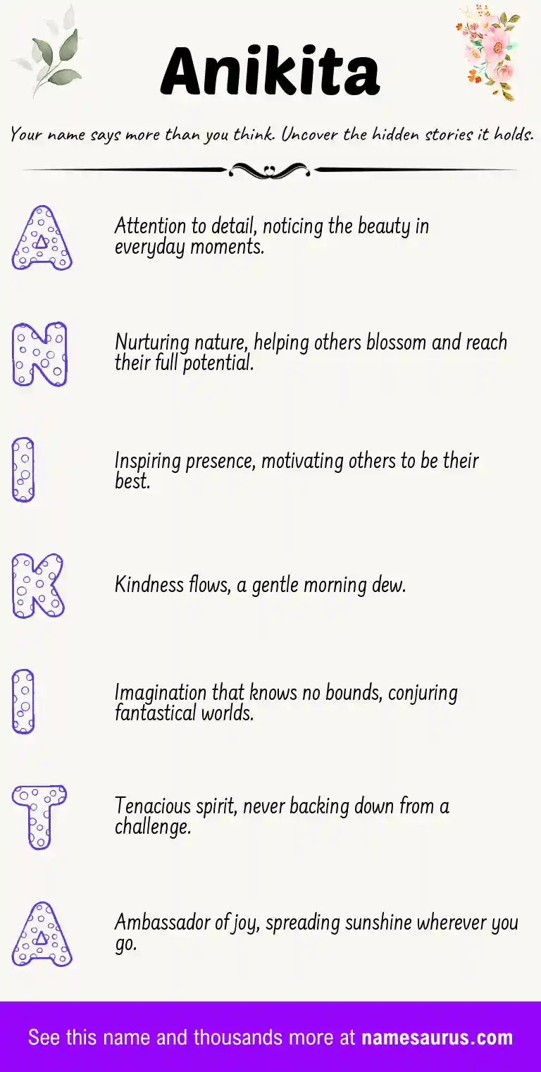 Acrostic poem about Anikita.
