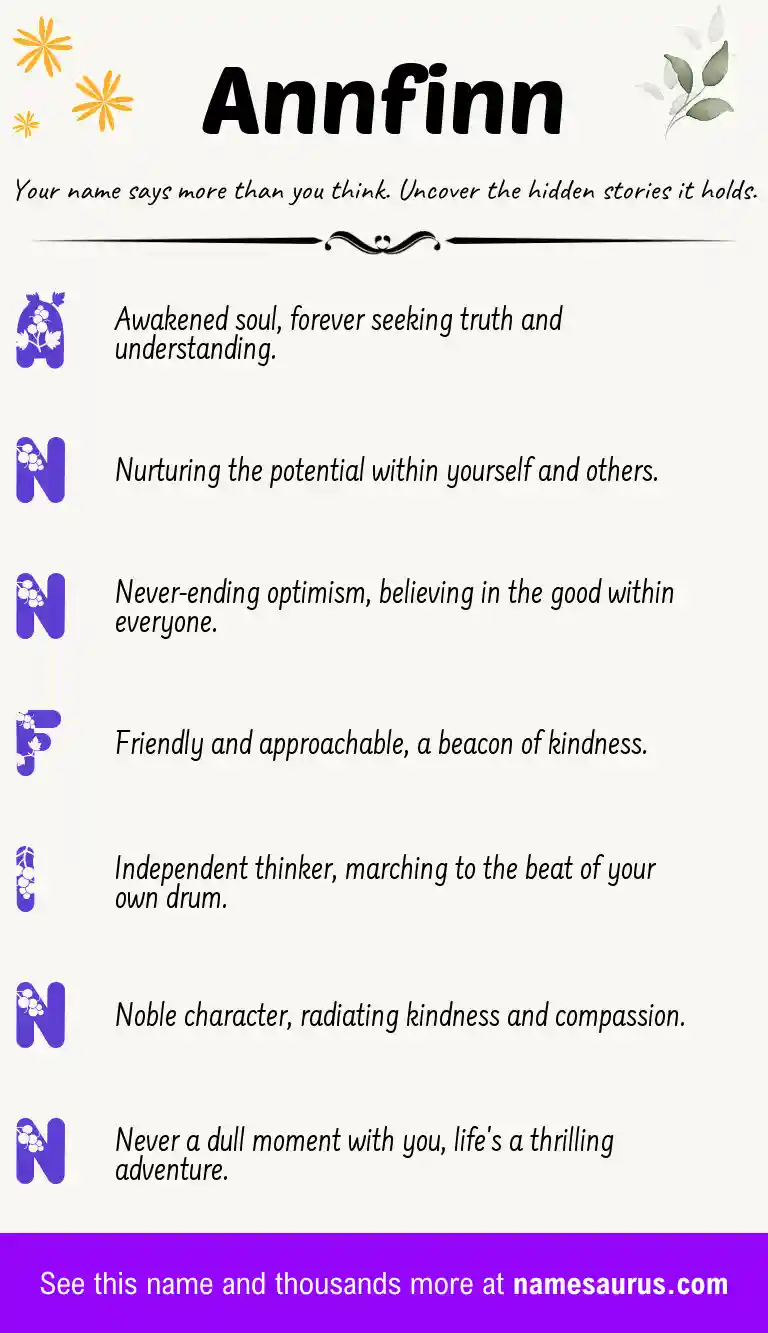 Acrostic poem about Annfinn.