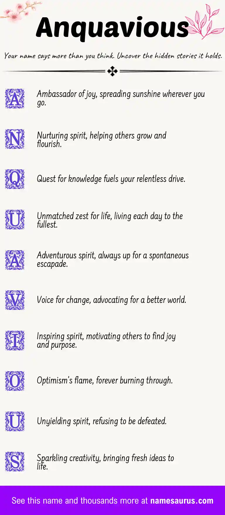 Acrostic poem about Anquavious.