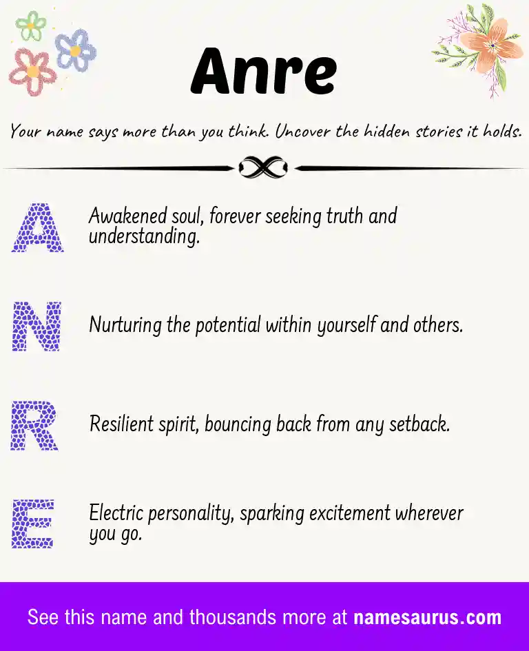 Acrostic poem about Anre.