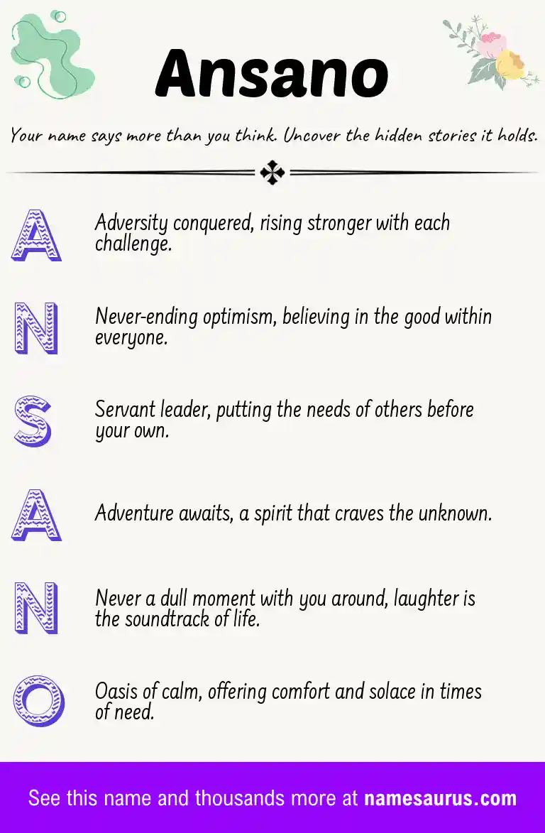 Acrostic poem about Ansano.