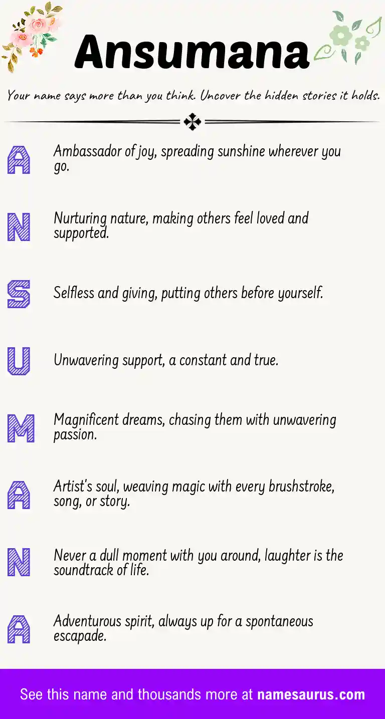Acrostic poem about Ansumana.
