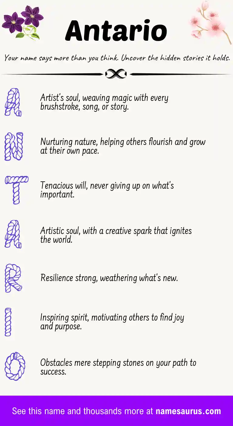 Acrostic poem about Antario.