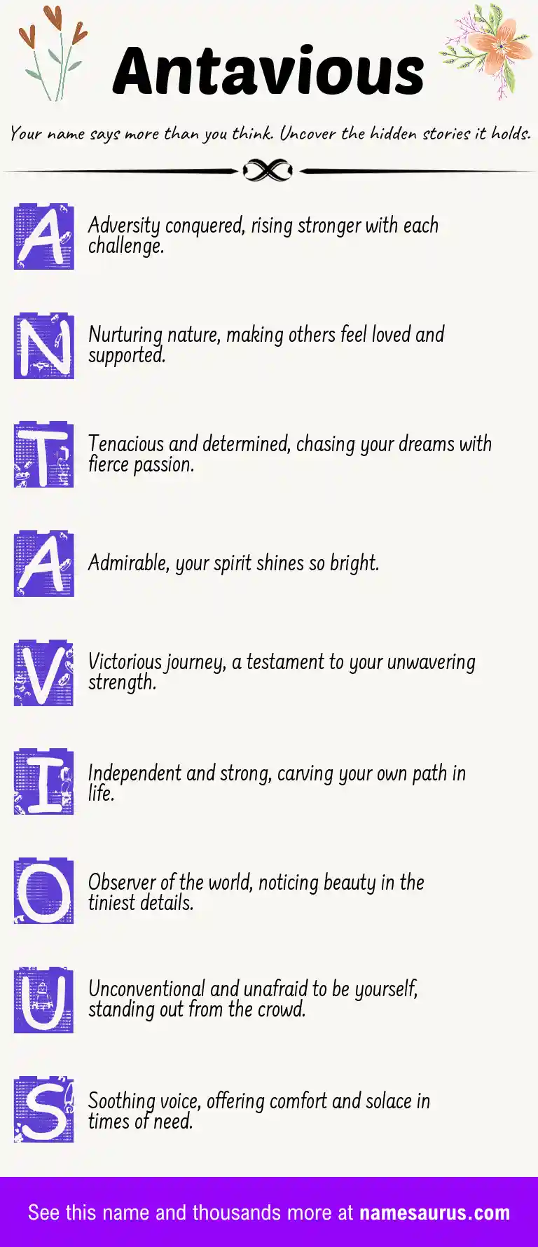 Acrostic poem about Antavious.