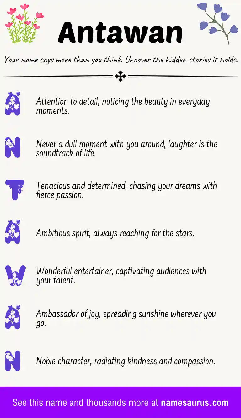 Acrostic poem about Antawan.