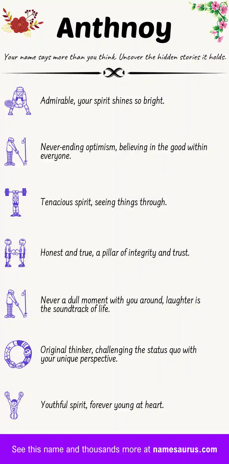 Acrostic poem about Anthnoy.