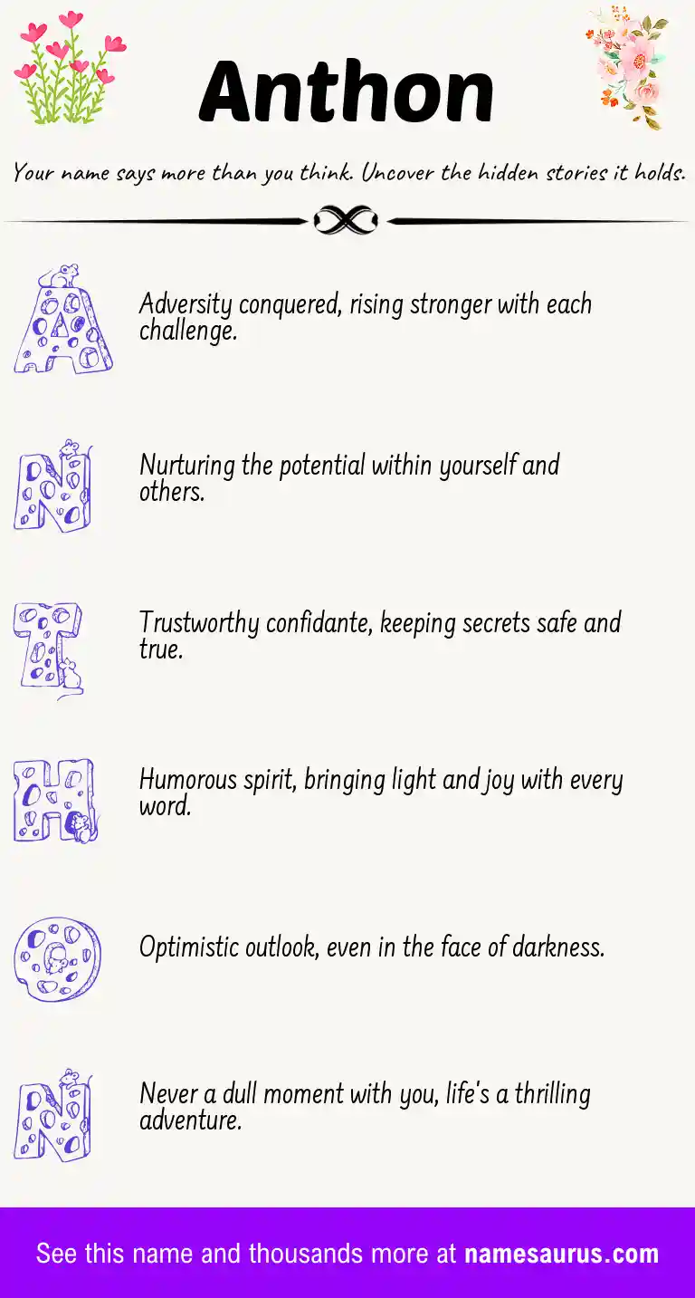 Acrostic poem about Anthon.