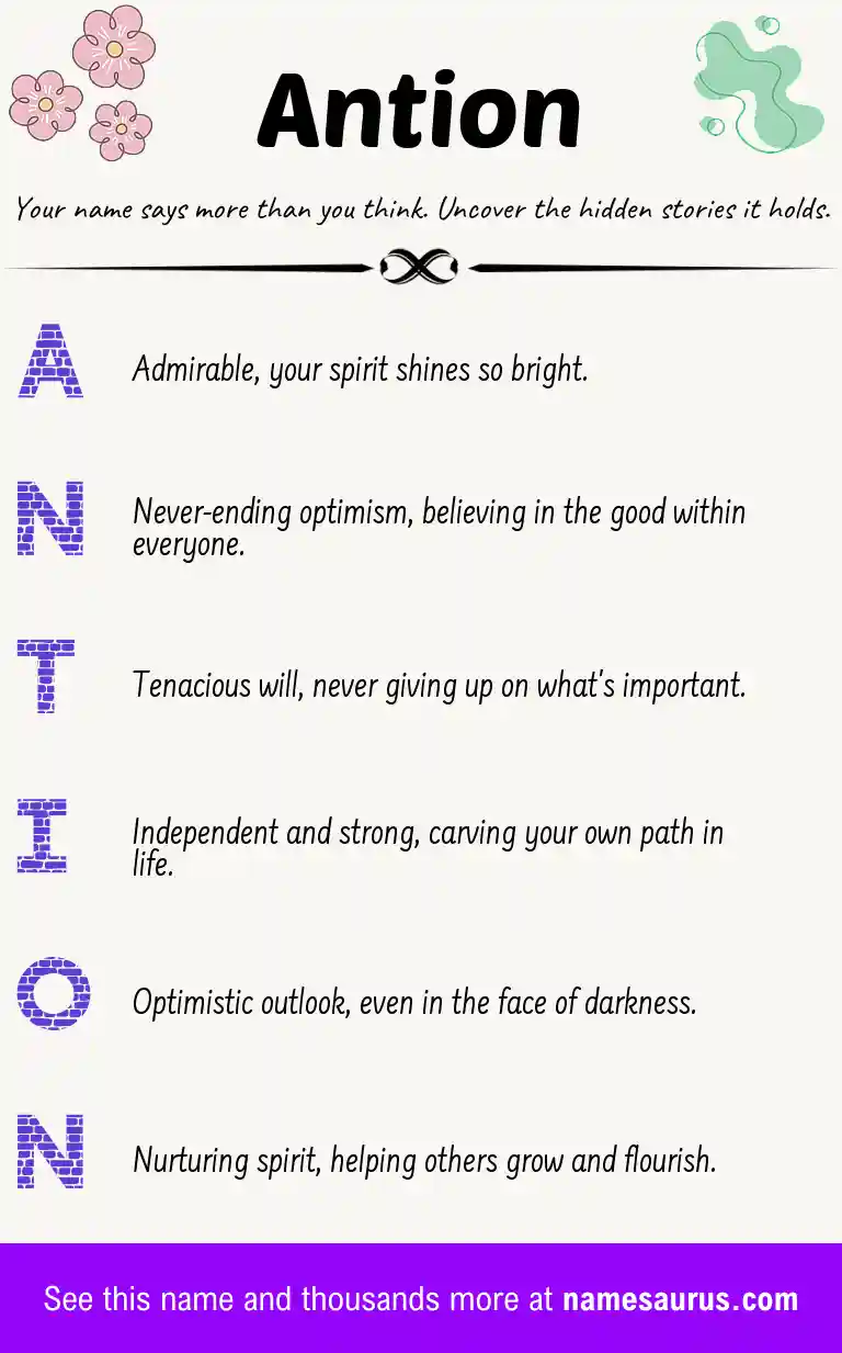 Acrostic poem about Antion.
