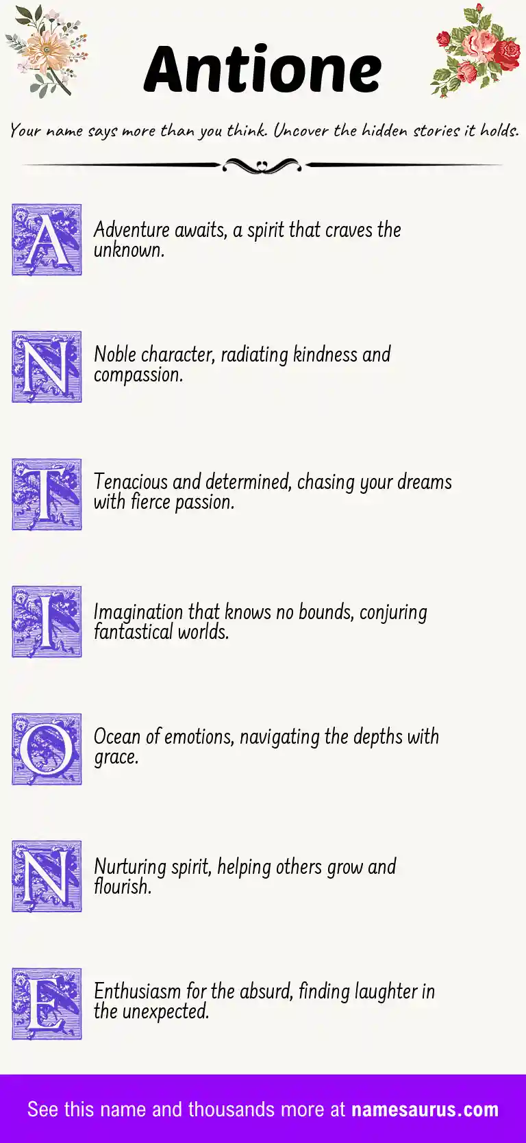 Acrostic poem about Antione.