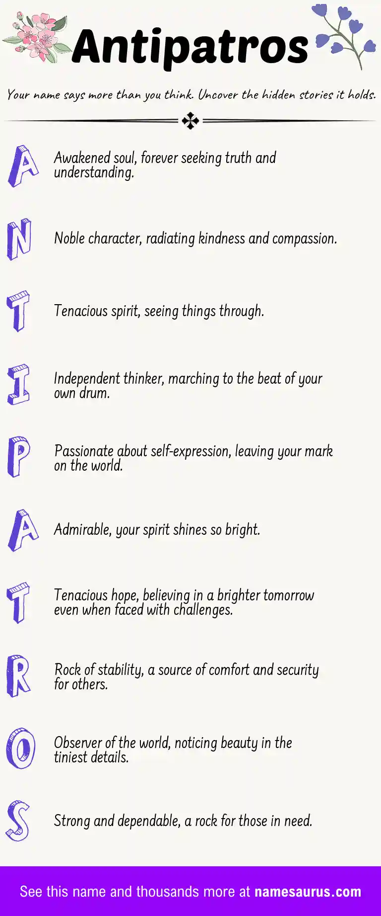 Acrostic poem about Antipatros.
