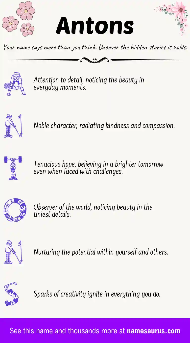 Acrostic poem about Antons.