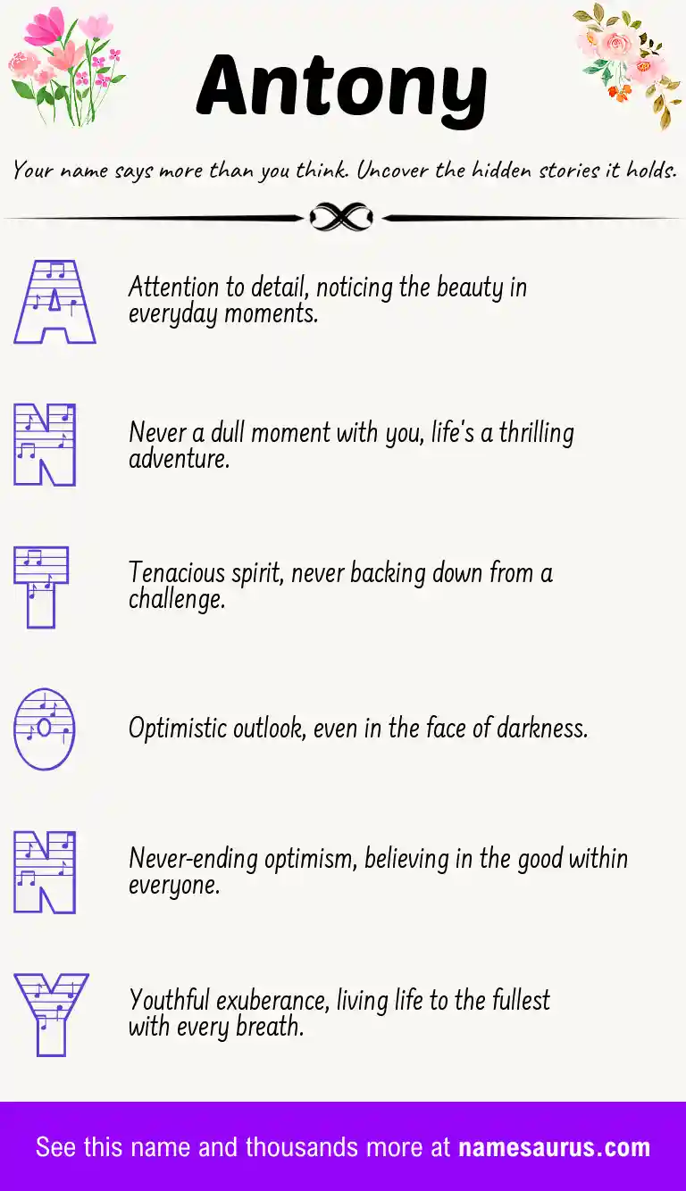 Acrostic poem about Antony.