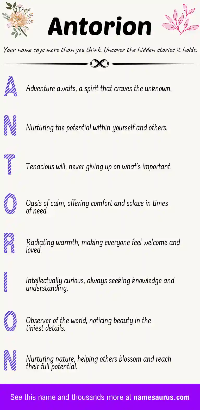 Acrostic poem about Antorion.
