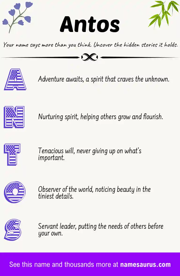 Acrostic poem about Antos.
