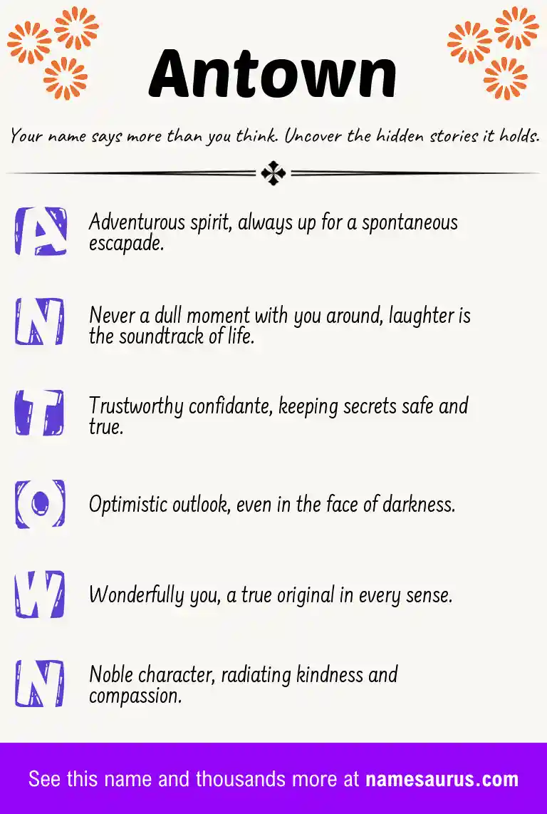 Acrostic poem about Antown.