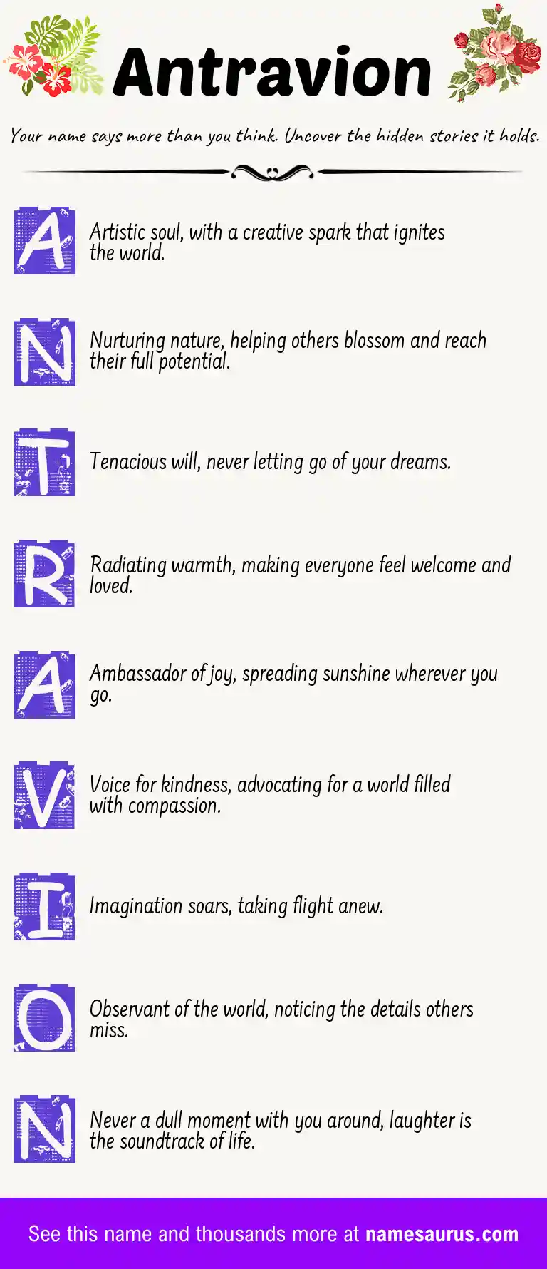 Acrostic poem about Antravion.